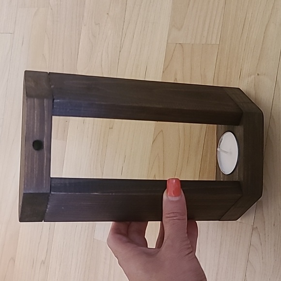 Wooden Brown Candle Holder Wall Decoration and Table 8"×5" - Picture 4 of 4